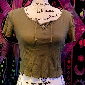 Arizona Jean Co, Size M, Army Green, Crop Top
